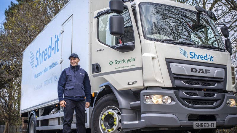 Shred-it mobile shredding truck