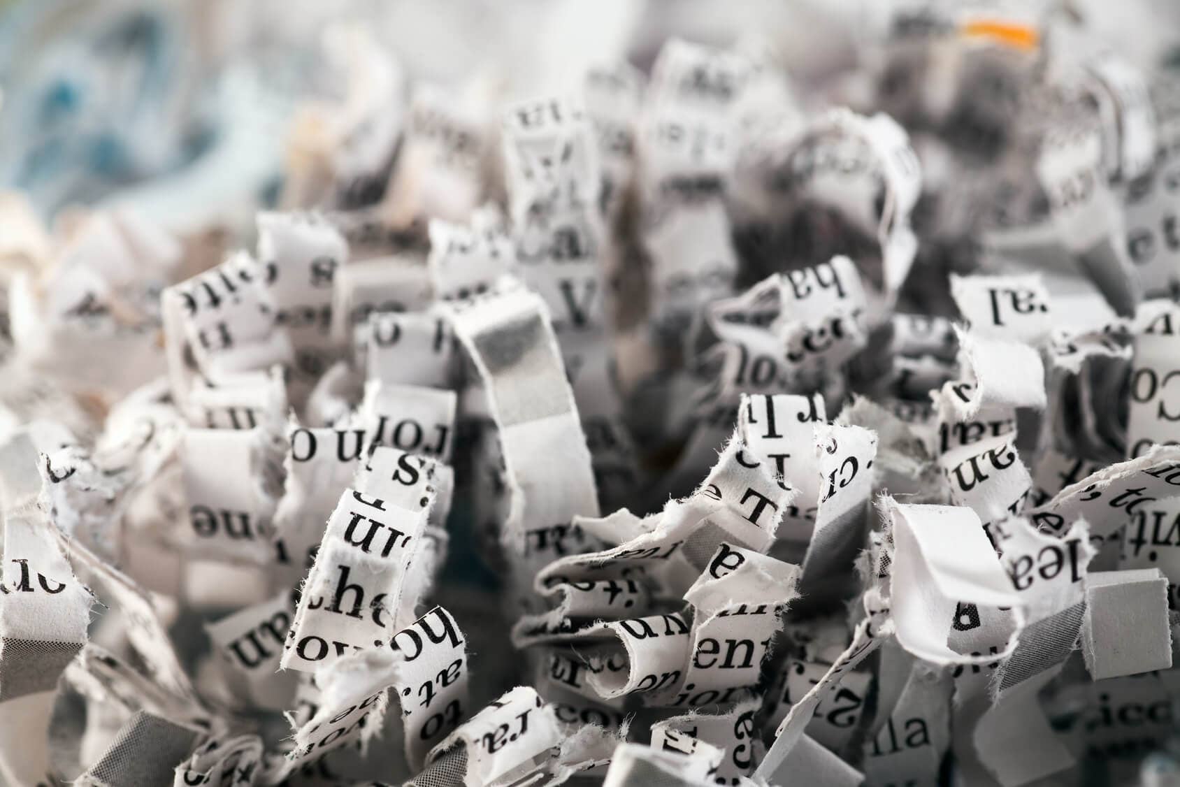 shredded office paper